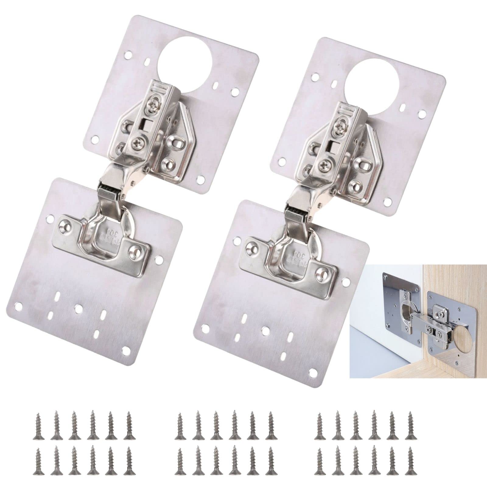 Amazon.co.jp: 2セット スライド丁番 35mm インセット ヒンジ修理